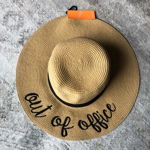 Out of Office floppy beach hat